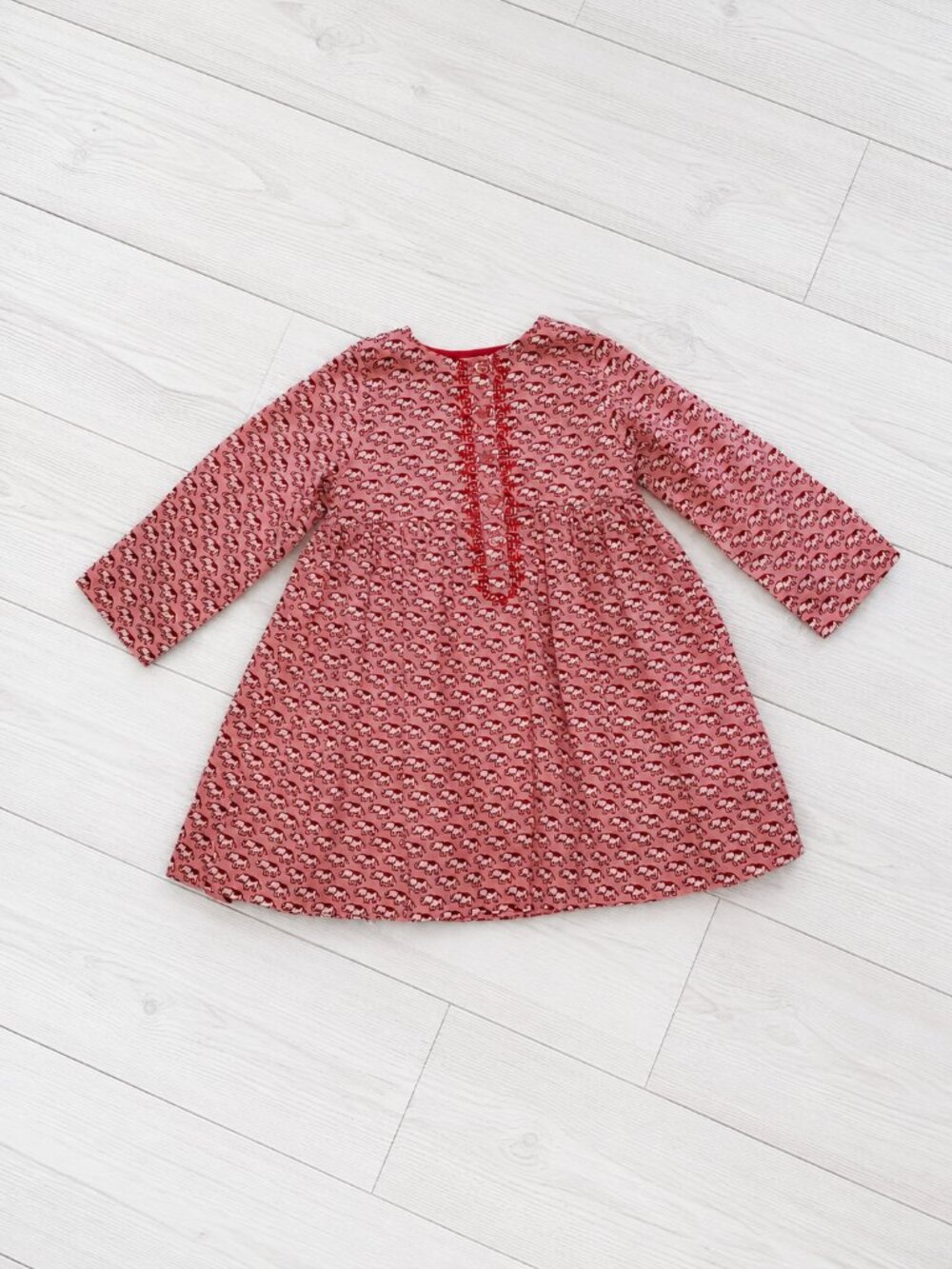 Pink Chicken Elephant Dress Size 3y